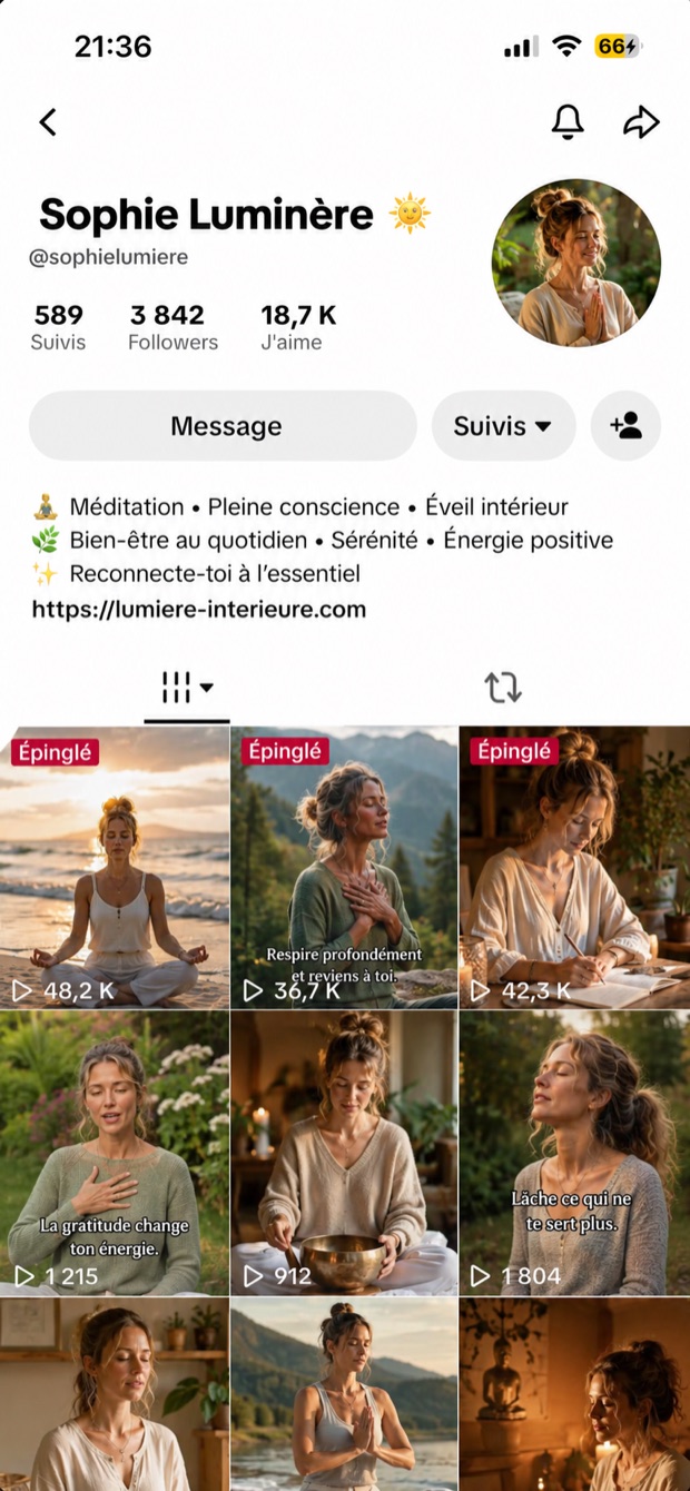 Influenceur IA niche bien-être